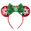 Mickey Mouse Sequin Ear Headband - Disney Princess Bow Hairband for Women, Girls & Kids, Party Cosplay