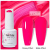Top & Base 15ml (0.5 fl oz) Gel Nail Polish – Semi-Permanent UV/LED Soak-Off Base Coat and Top Coat, Long-Lasting Manicure