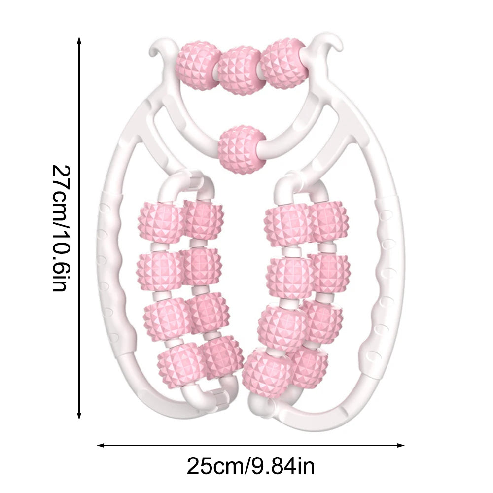 Dual-Ring 20-Roller Leg Massager & Thigh/Kegel Exerciser — Anti-Cellulite Slimming Clamp for Home