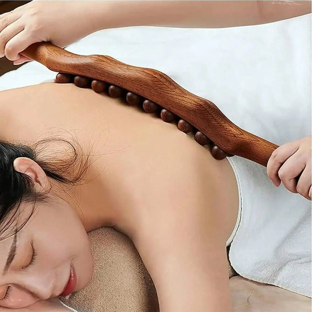 37-Bead Gua Sha Massage Stick Roller – Body Shaping Back & Muscle Relaxation Therapy Tool