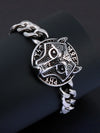 Viking Rune Wolf Celtic Knot Stainless Steel Bracelet for Men Nordic Link Chain