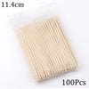 50/100-Pack Orangewood Nail Sticks — Double-Sided Cuticle Pushers & Dotting Tools for Nail Art Manicure Pedicure