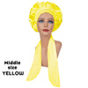 Satin Sleep Bonnet with Headband 11-Inch (28 cm) Extra-Large Silk-Lined Night Cap for Women & Kids