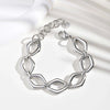 Hollow Geometric Gold-Plated Stainless Steel Bracelet for Women, 16–19 cm (6.3–7.5 in) Minimalist Charm
