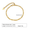 18K Gold Plated Paperclip Chain Bracelet for Women Adjustable Twist Link Chunky Stackable Layered Jewelry
