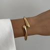 3-Style Vintage Hip Hop Metal Cuff Bangles - Geometric Punk Gold & Silver Spring Open Bracelets for Women & Men