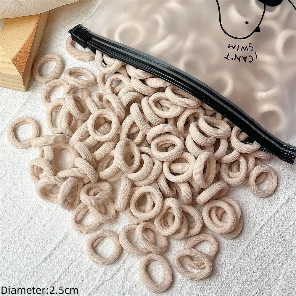 50-Pack No-Damage Elastic Hair Ties for Women & Girls – Seamless Ponytail Holders (Assorted Colors, Includes Black)