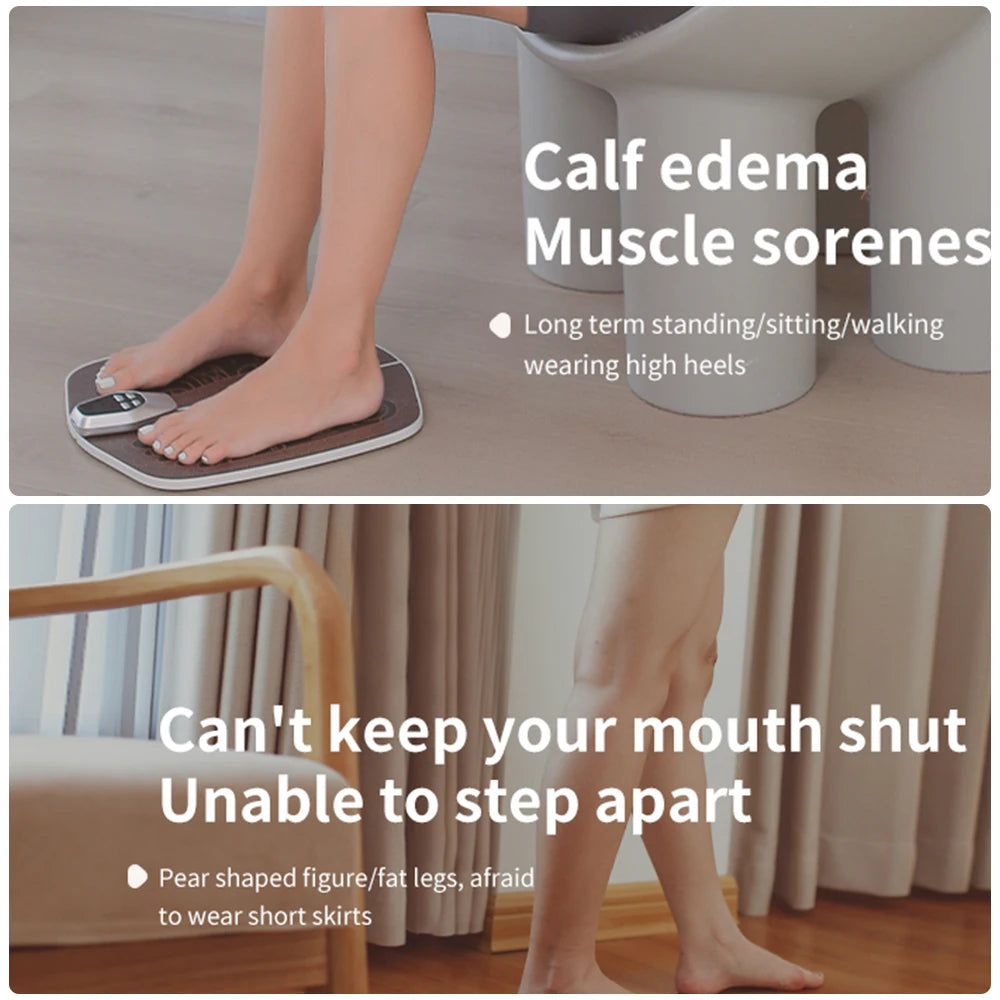 3D Foot Massage Mat – Electric EMS Leg Massager Pad, USB Rechargeable for Blood Circulation, Edema Relief & Muscle Relaxation