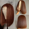 16-Inch 13x4 HD Lace Front Bob Wig — Chocolate Brown (Color 4) Straight Remy Brazilian Human Hair, 200% Density