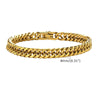 Bold Heavy Cuban Link Bracelet for Men — Stainless Steel Oxidized Wristband, 8mm & 12mm Width, 19cm (7.5in) / 21.5cm (8.5in)