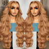 Chocolate Reddish Brown 13x4 HD Body Wave Lace Front Wig with Baby Hair, Synthetic Glueless