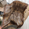 Leopard Print Satin Polyester Scarf 35.4 x 35.4 in (90 x 90 cm), Headband Hair Bandana, Neck & Bag Wrap