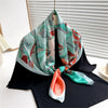 90 x 90 cm (35 x 35 in) Twill Silk-Feel Square Scarf – Women’s Luxury Tree Print Head Scarf, Shawl, Hijab, Bandana