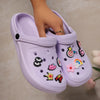 Women's Platform Clog Slides - EVA Slip-On House & Beach Sandals, Low Heel Summer Casual Footwear