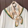 Luxury Satin Square Scarf 70 x 70 cm (27.6 x 27.6 in) – Silk-Feel Polyester Shawl Hijab Neckerchief Hair Ribbon Headband Bandana