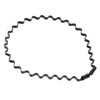 6-Pack Unisex Black Wavy Metal Headbands - Fashion Sports Hair Hoops for Men & Women