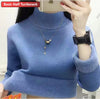 Women's Turtleneck Velvet Lined Knit Sweater - Thick Warm Slim Pullover