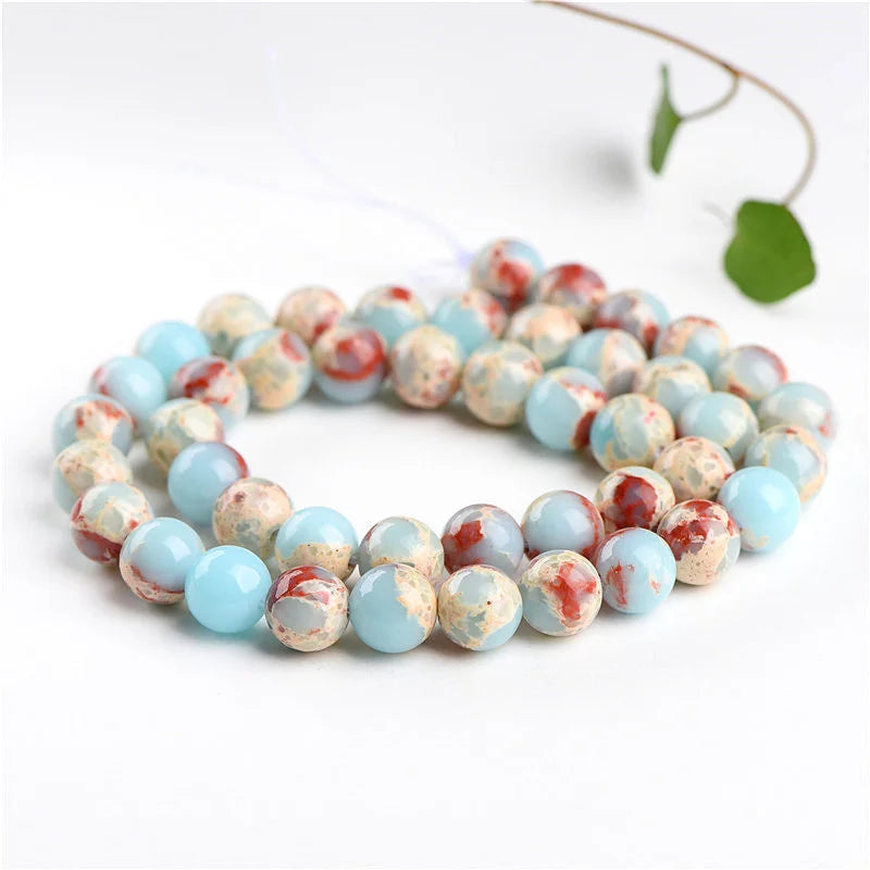 Natural Mixed Stone Beads 6–10mm (0.24–0.39in) Lava Jasper Tiger Eye Quartz Agate Round Loose Beads for DIY Jewelry