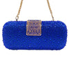 Green Crystal Evening Clutch with Purple Rhinestones, Acrylic Bridal Party Handbag, 22 x 5.5 x 10 cm (8.7 x 2.2 x 3.9 in)