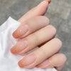 24-Pack Glossy Pink Medium Square Press-On Nails Full-Cover False Nails for Women