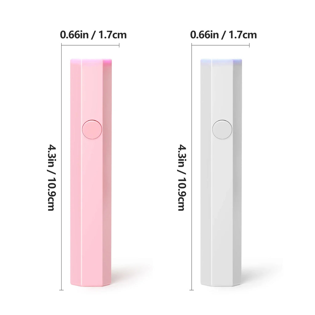 Portable Handheld Mini UV LED Nail Lamp – USB Type-C Rechargeable 3W Gel Polish Dryer for Quick Cure