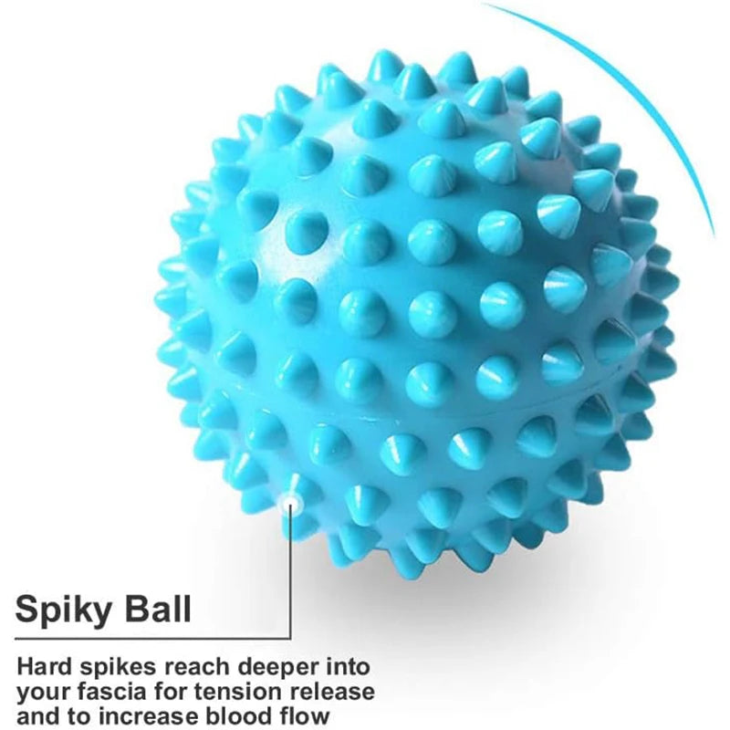 Foot Massage Roller and Spiky Massage Ball Set for Plantar Fasciitis Relief, Deep Tissue Acupressure for Feet Legs and Back