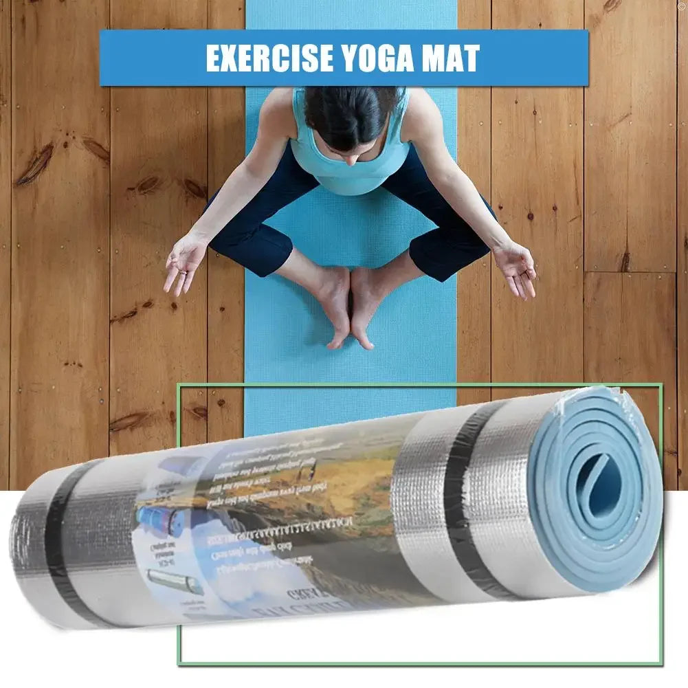 EVA Yoga Mat 180 x 50 x 6 mm (70.9 x 19.7 x 0.24 in) Non-Slip Moisture-Proof Exercise Mat for Yoga, Gym, Camping & Picnic