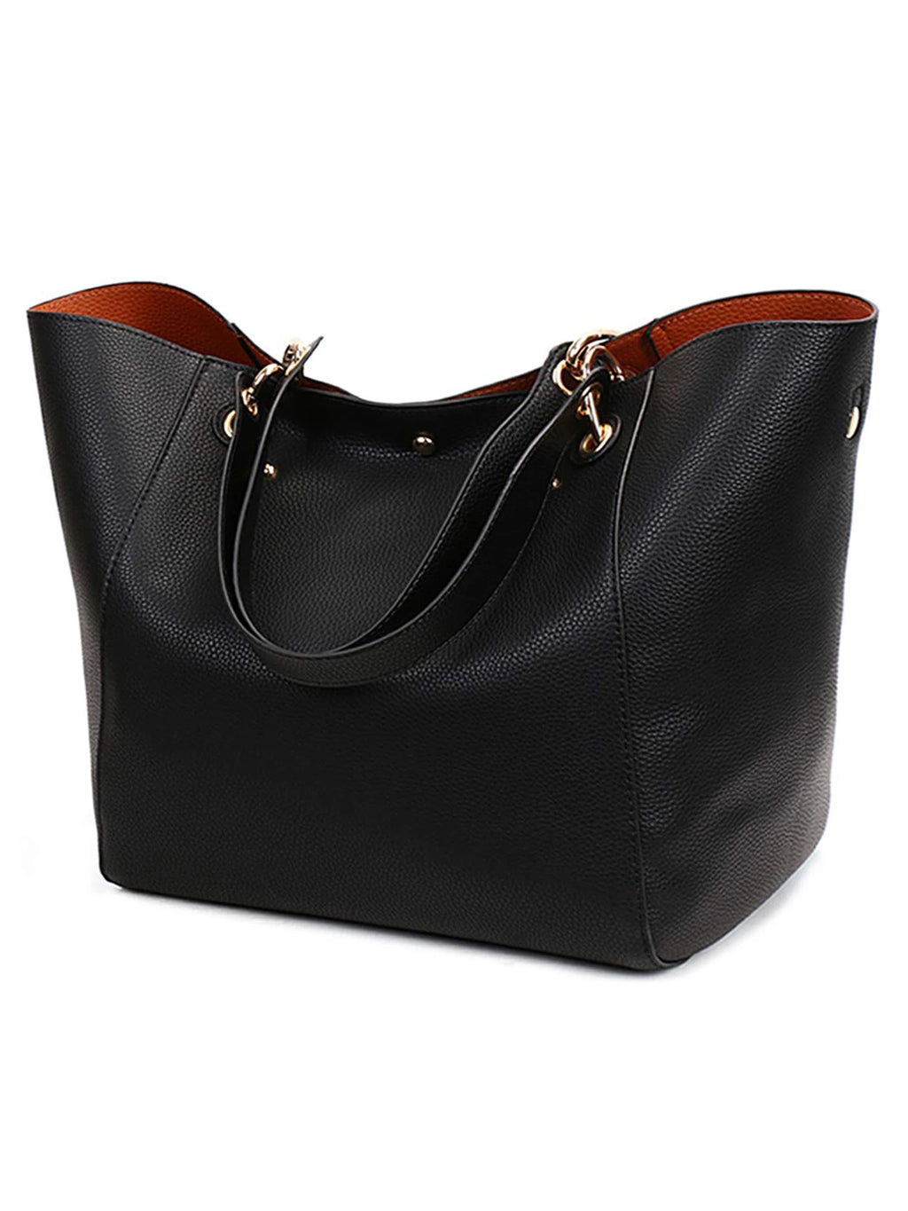 PU Leather Waterproof Tote Bag for Women - Large Shoulder & Top Handle Handbag for Work and Shopping