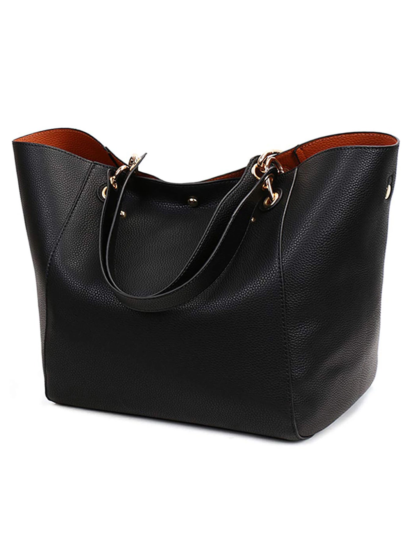 PU Leather Waterproof Tote Bag for Women - Large Shoulder & Top Handle Handbag for Work and Shopping