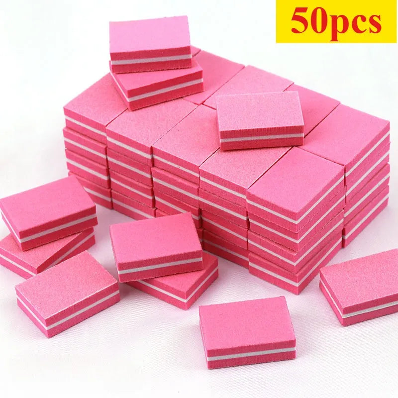 Mini Nail Buffing & Sanding Blocks - 10-100 Pc Pack Nail Buffer Files for Manicure, Pedicure & Nail Art