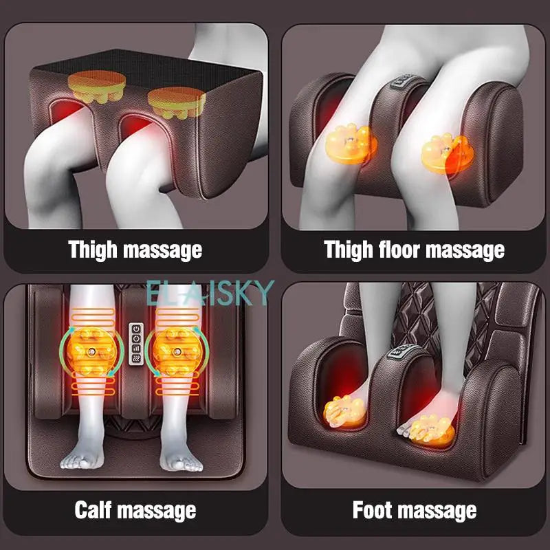 ELAISKY Electric Massage Mattress – Full-Body Vibrating & Infrared Heating Massager Cushion for Neck, Back & Feet Pain Relief