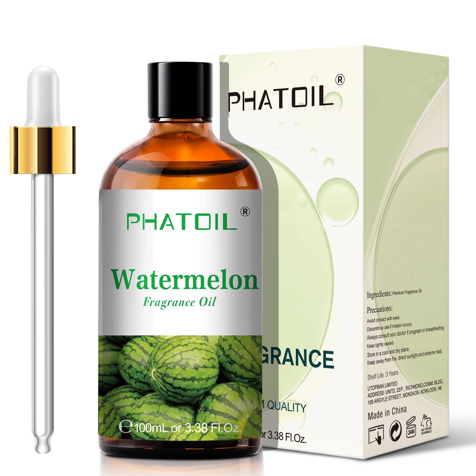 PHATOIL 100ml (3.4 fl oz) Fragrance Oil — Coconut, Peach, Blueberry, Mango, Apple, Banana, Grape, Lemon for Diffusers, Soap & Candle Making