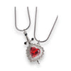 Heart and Sword Couple Necklace Set - Vintage Pendant Collarbone Chain for Women, Couples Gift