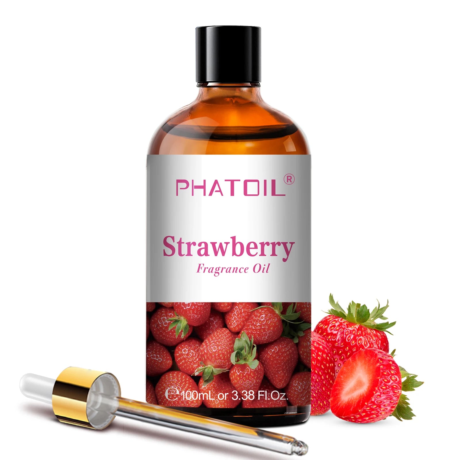 PHATOIL 100ml Aromatherapy Fragrance Oil — Coconut & Vanilla, Strawberry, Cherry, Lemon — 1/2/3-Pack for Diffuser, Candle Making & DIY
