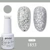 Glitter Gel Nail Polish 15ml Soak-Off UV/LED Base & Top Coat, 321 Colors