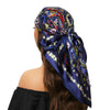 Square Satin Foulard Scarf 90 x 90 cm (35 x 35 in) Neckerchief Bandana Hijab for Women