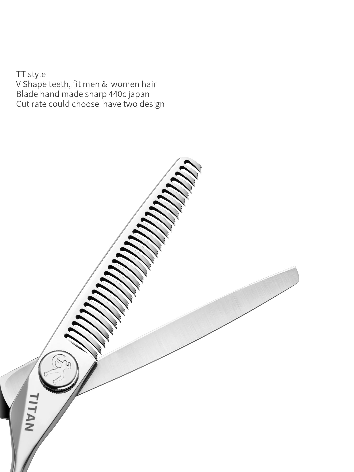 Titan 6-Inch (15.2 cm) Professional Barber Hair Cutting Scissors – Japan 440C Stainless Steel