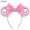 Disney Mickey Mouse Sequin Ears Headband with Bow - Halloween Party Cosplay Hairband for Women & Kids