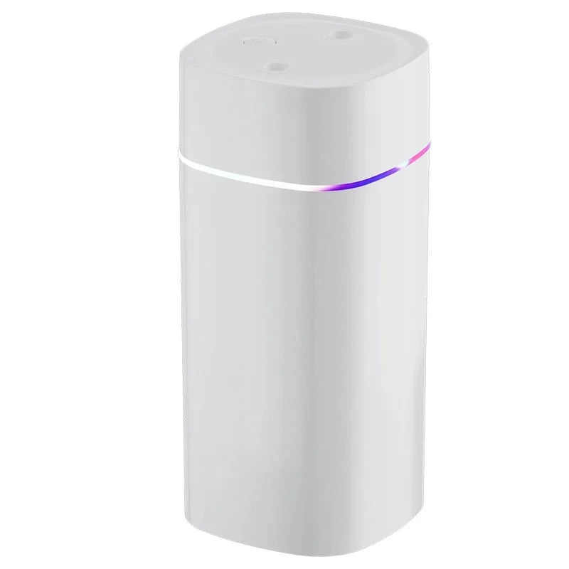 USB Dual-Nozzle Humidifier, 600ml/h Super Mist — Ultra-Quiet Portable Humidifier for Home & Car