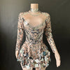High-Stretch A-Line Summer Dress for Women — Long Sleeve Elegant Evening & Party Dress
