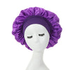 2-Pack Milk Satin Wide-Brim Hair Bonnets for Women – Elastic Band Sleep & Protective Caps