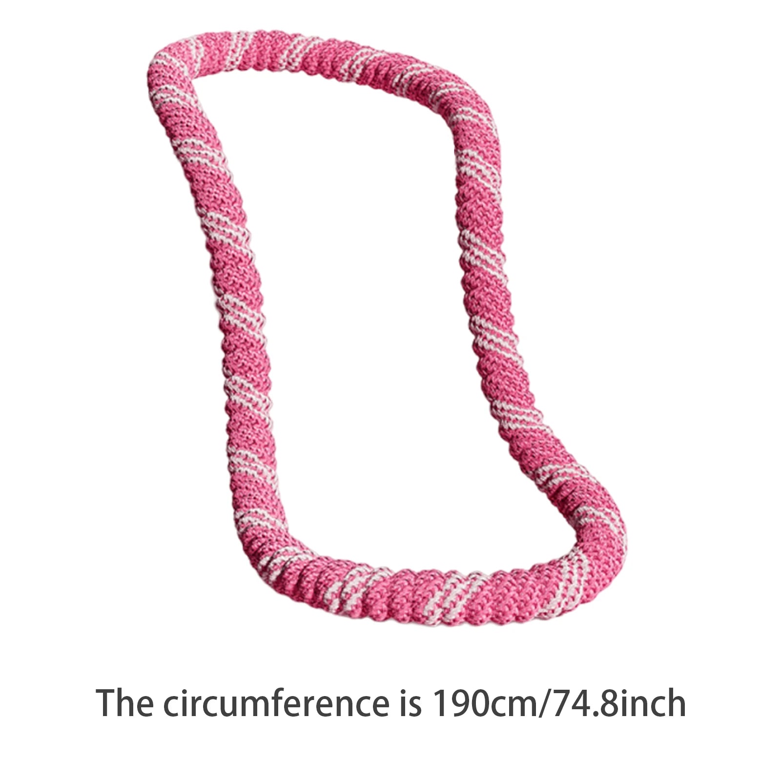 Portable Silent Weighted Hula Hoop 190cm (75in) Foldable Spring Waist Trainer for Core Strength and Waist Slimming