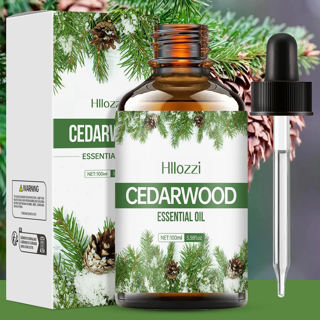 Cedarwood Essential Oil for Diffusers & DIY Aromatherapy, Warm Woody Scent for Home and Skincare