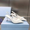 Women's Pointed T-Strap Thin High Heel Sandals Genuine Leather Elegant Office & Party Shoes