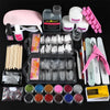 Acrylic Nail Kit for Beginners - Complete Powder & Liquid Set with UV LED Lamp, Glitter & Nail Art Accessories