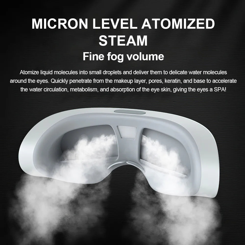 Portable Heated Steam Eye Massager with Mist - Smart Eye Care for Dry Eyes & Eye Fatigue