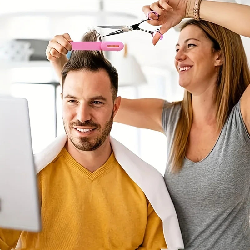 2-Piece DIY Haircut Guide Set – Bangs & Layering Trim Tool for Home & Salon