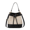 Straw Drawstring Bucket Crossbody Bag – Large Capacity Beach Messenger Shoulder Bag
