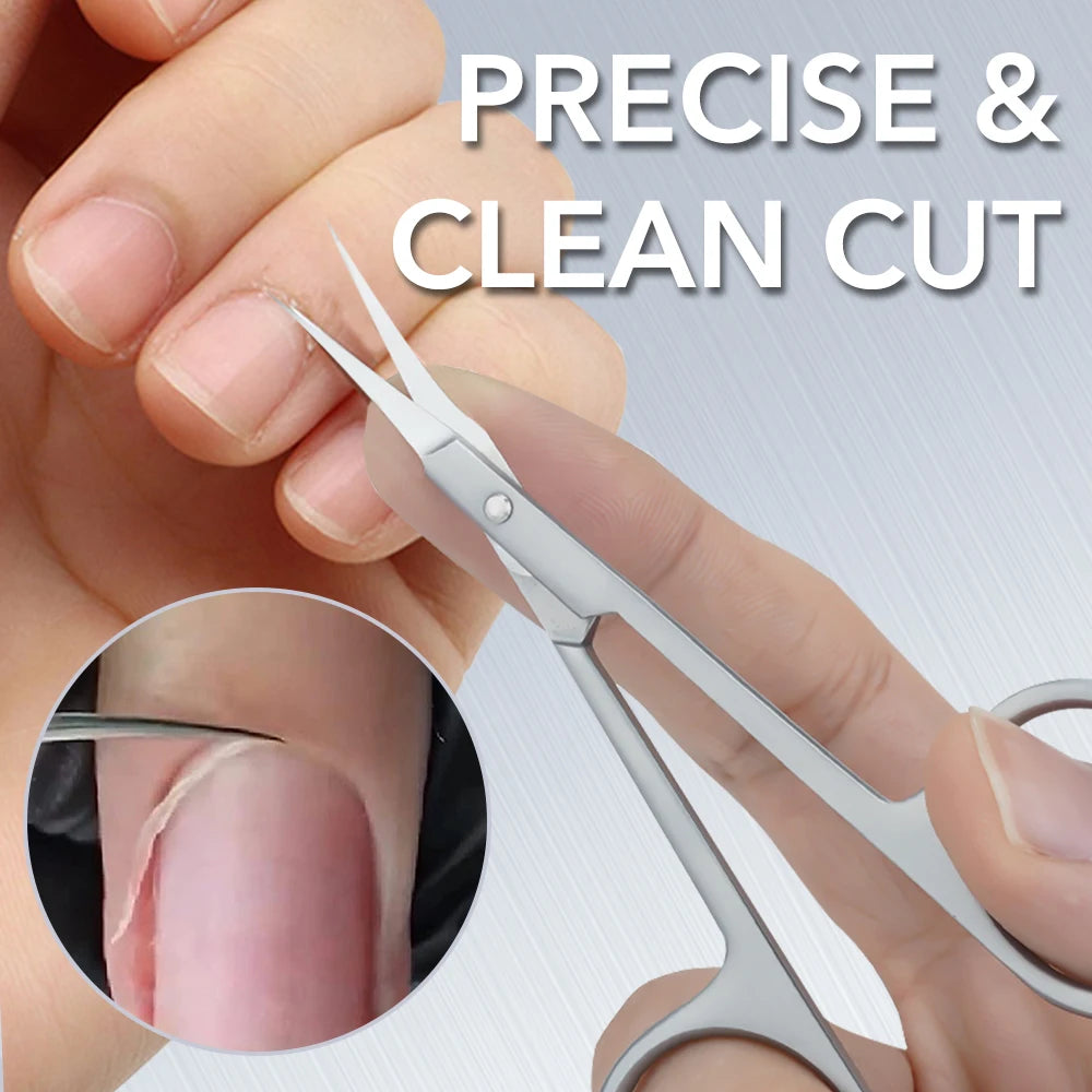 Professional Russian Cuticle Nipper Stainless Steel Manicure Scissors Portable Nail Trimmer