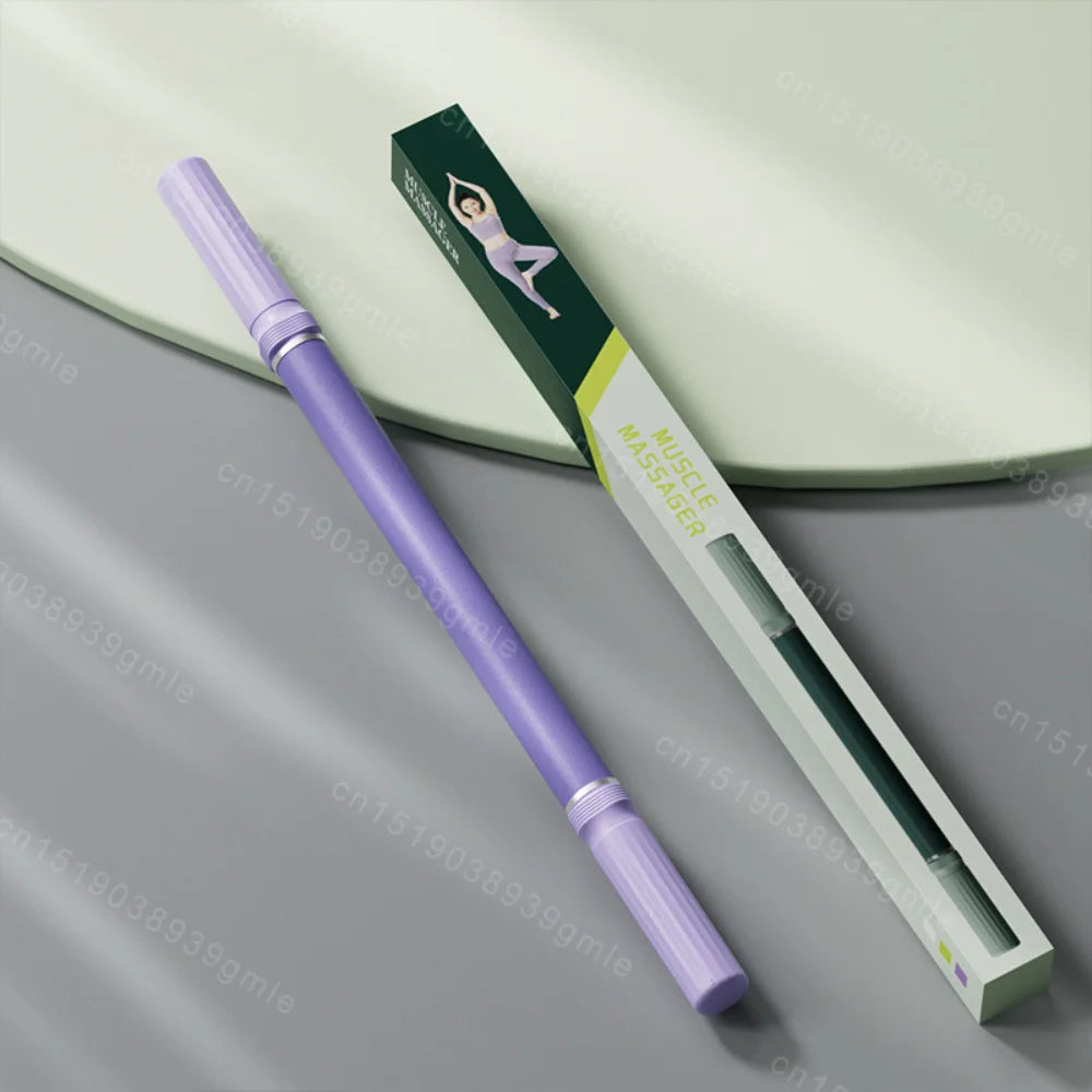 Stainless Steel Myofascial Massage Roller Bar - Yoga Fascia Stick for Leg Stretching & Muscle Release